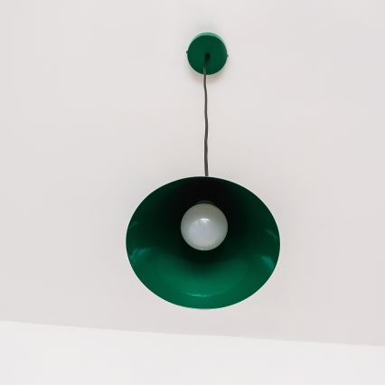 Pakaramā lustra ETNA II uz vada 1xE27/15W/230V Ø 18,5 cm zaļa