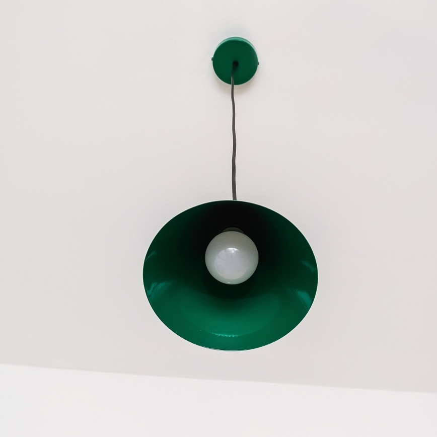 Pakaramā lustra ETNA II uz vada 1xE27/15W/230V Ø 18,5 cm zaļa