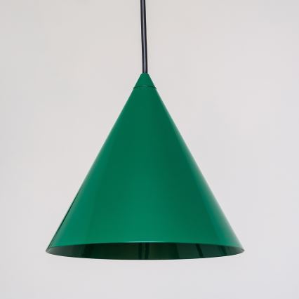 Pakaramā lustra ETNA II uz vada 1xE27/15W/230V Ø 18,5 cm zaļa
