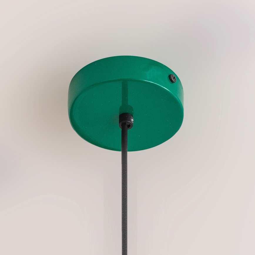 Pakaramā lustra ETNA II uz vada 1xE27/15W/230V Ø 18,5 cm zaļa