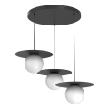 Pakaramā lustra FLAT uz troses 3xE27/15W/230V melna