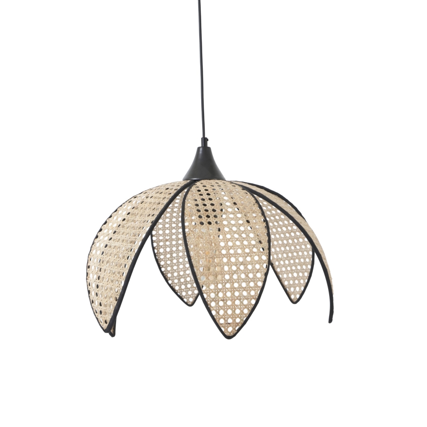 Pakaramā lustra FUME ar vadu 1xE27/40W/230V Ø 40 cm melna/bēša