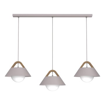Pakaramā lustra FUNDA uz vada 3xE27/15W/230V krēmkrāsā