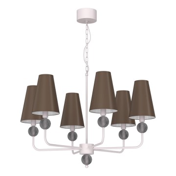 Pakaramā lustra GRENADA ar ķēdi 6xE14/15W/230V pelēka