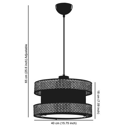 Pakaramā lustra HALO ar vadu 1xE27/60W/230V krēmkrāsaina/bēša