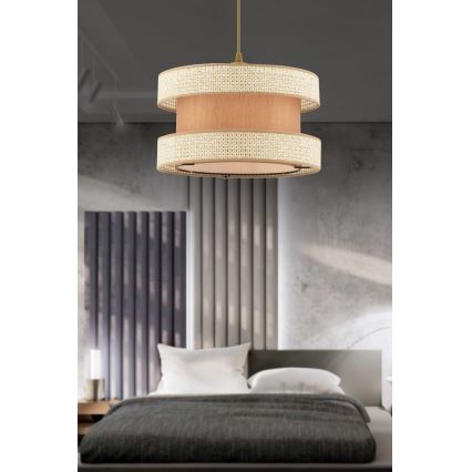 Pakaramā lustra HALO uz troses 1xE27/60W/230V, bēša/krēmkrāsas