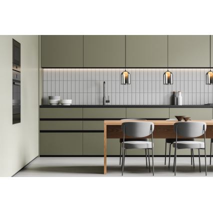 Pakaramā lustra KLEA uz troses 1xG9/15W/230V dūmakaina melna