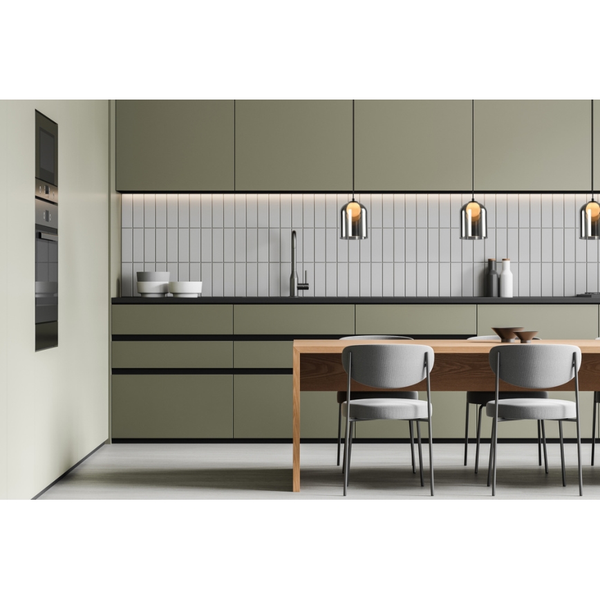 Pakaramā lustra KLEA uz troses 1xG9/15W/230V dūmakaina melna