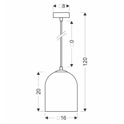 Pakaramā lustra KLEA uz troses 1xG9/15W/230V dūmakaina melna