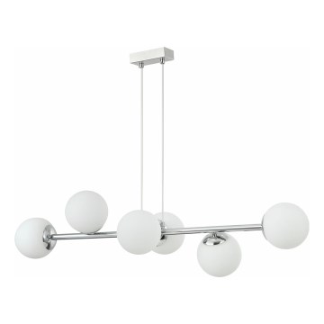 Pakaramā lustra MADDIE ar vadu 5xE14/5W/230V, spīdīgs hroms