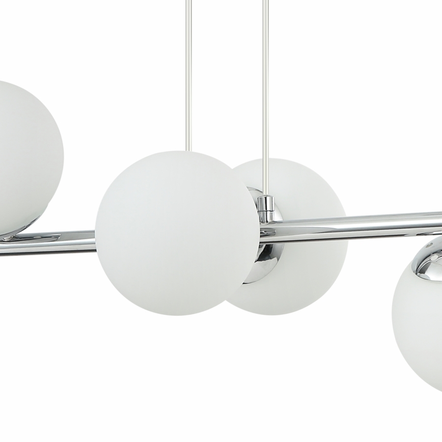 Pakaramā lustra MADDIE ar vadu 5xE14/5W/230V, spīdīgs hroms