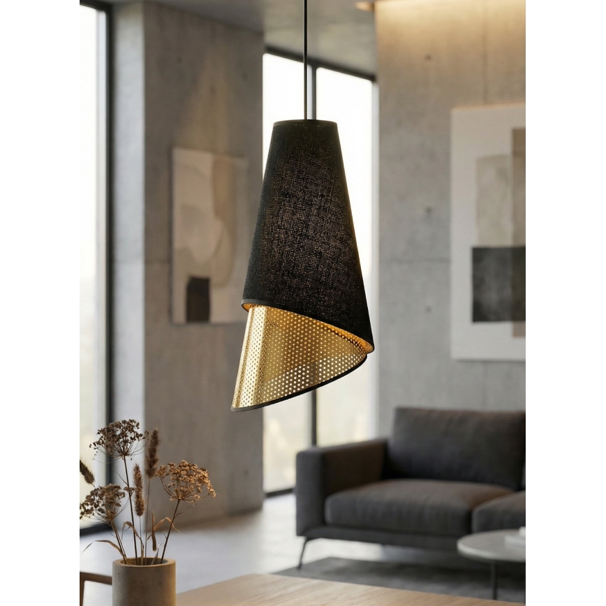 Pakaramā lustra MODA 1xE27/15W/230V melna/zelta