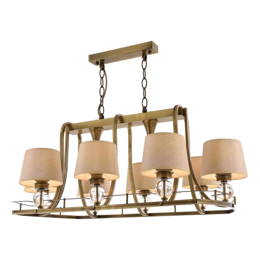 Pakaramā lustra NARA uz ķēdes 6xE27/40W/230V misiņš