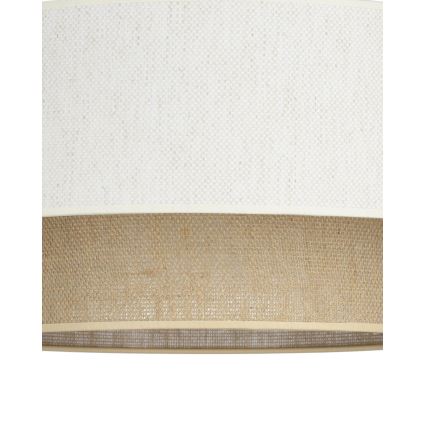 Pakaramā lustra NATIA 1xE27/60W/230V Ø 45 cm balta/brūna