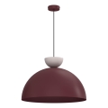 Pakaramā lustra NEVIS 1xE27/15W/230V Ø50 cm burgundijas krāsā