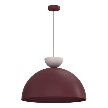 Pakaramā lustra NEVIS 1xE27/15W/230V Ø50 cm burgundijas krāsā