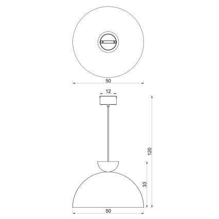 Pakaramā lustra NEVIS 1xE27/15W/230V Ø50 cm burgundijas krāsā