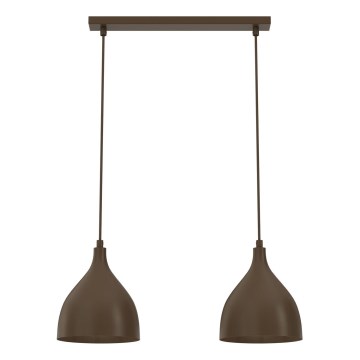Pakaramā lustra NOAK CLASSIC ar vadu 2xE27/15W/230V brūna