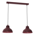 Pakaramā lustra SVEN ar vadu, 2xE27/15W/230V, burgundijas sarkana