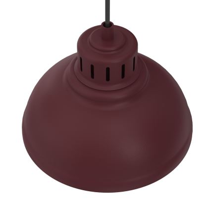 Pakaramā lustra SVEN ar vadu, 2xE27/15W/230V, burgundijas sarkana