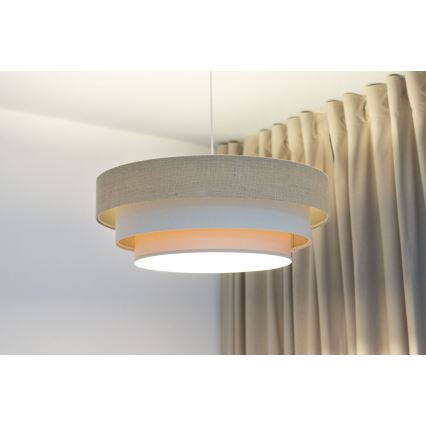 Pakaramā lustra TRINITI ar vadu 1xE27/60W/230V Ø 40 cm, bēša/krēmīga