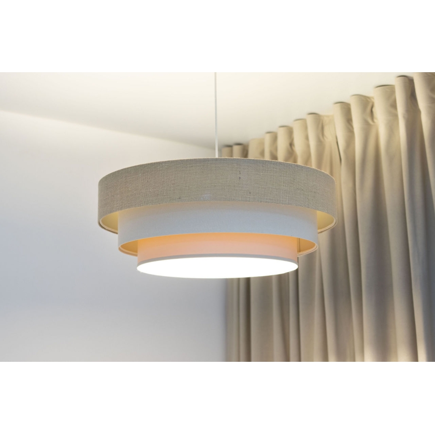 Pakaramā lustra TRINITI ar vadu 1xE27/60W/230V Ø 40 cm, bēša/krēmīga