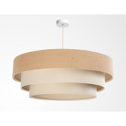 Pakaramā lustra TRINITI ar vadu 1xE27/60W/230V Ø 40 cm, bēša/krēmīga