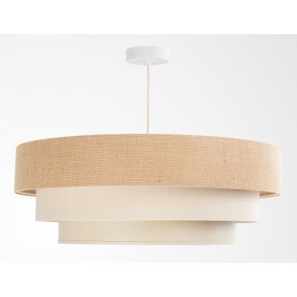 Pakaramā lustra TRINITI ar vadu 1xE27/60W/230V Ø 40 cm, bēša/krēmīga