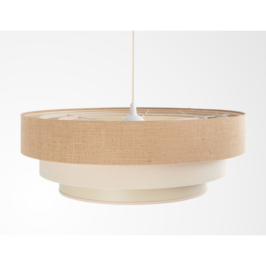 Pakaramā lustra TRINITI ar vadu 1xE27/60W/230V Ø 40 cm, bēša/krēmīga