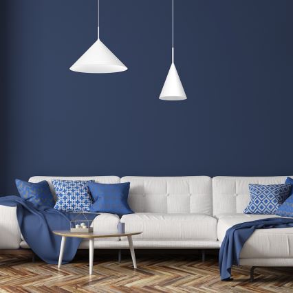 Pakaramā lustra uz kabeļa CAPITAL 1xGX53/15W/230V Ø 46 cm balta