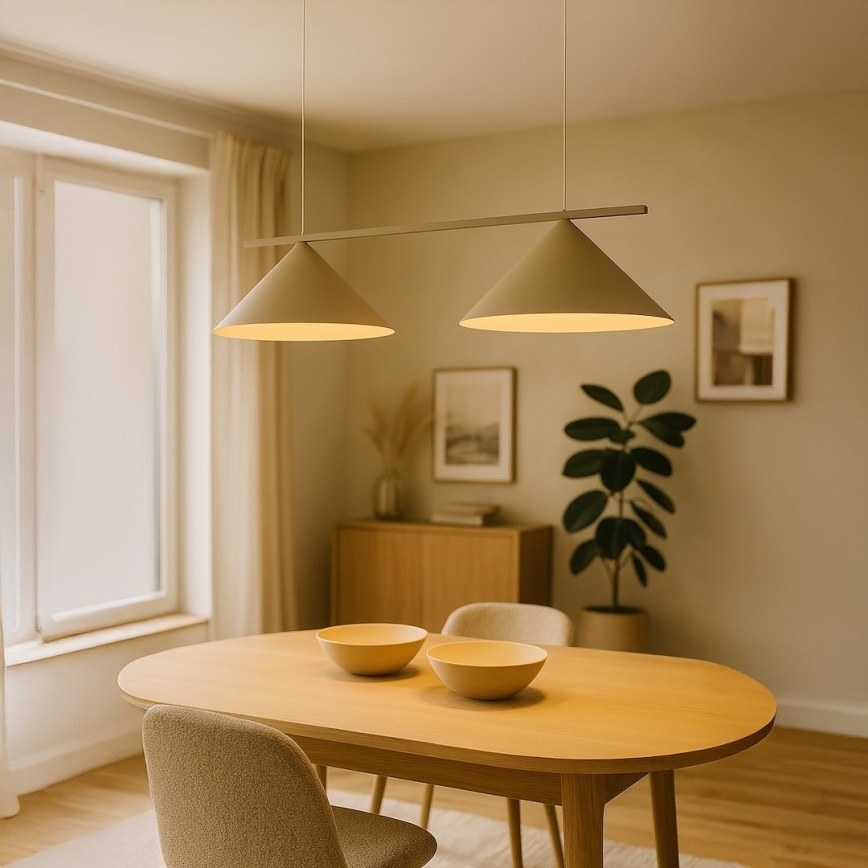 Pakaramā lustra uz kabeļa CAPITAL 2xGX53/15W/230V bēša