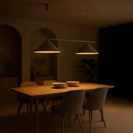 Pakaramā lustra uz kabeļa CAPITAL 2xGX53/15W/230V bēša