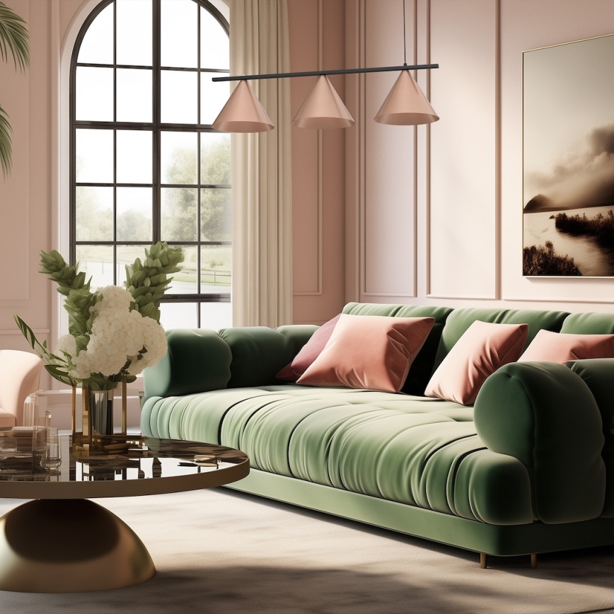 Pakaramā lustra uz kabeļa CAPITAL 3xGX53/15W/230V rožu zelts