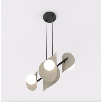 Pakaramā lustra uz kabeļa ELEMENTI 4xG9/8W/230V bēša