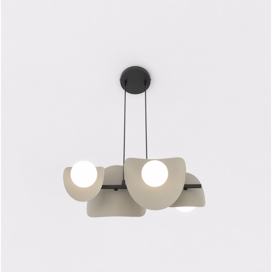 Pakaramā lustra uz kabeļa ELEMENTI 4xG9/8W/230V bēša