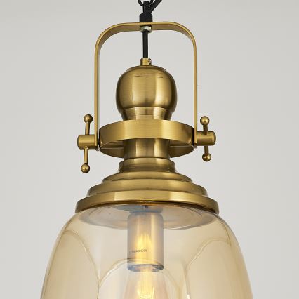 Pakaramā lustra uz ķēdes BOTTLE, 1xE27/40W/230V, zelta