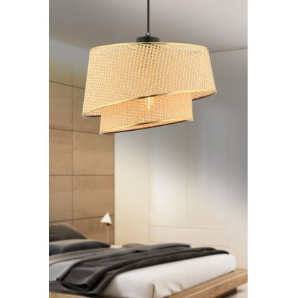 Pakaramā lustra uz troses BARETTE 1xE27/60W/230V brūna/zelta