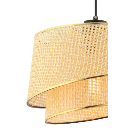 Pakaramā lustra uz troses BARETTE 1xE27/60W/230V brūna/zelta