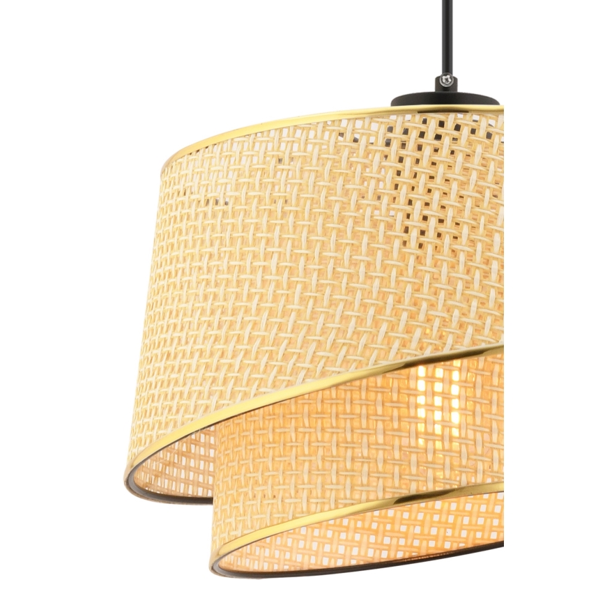 Pakaramā lustra uz troses BARETTE 1xE27/60W/230V brūna/zelta
