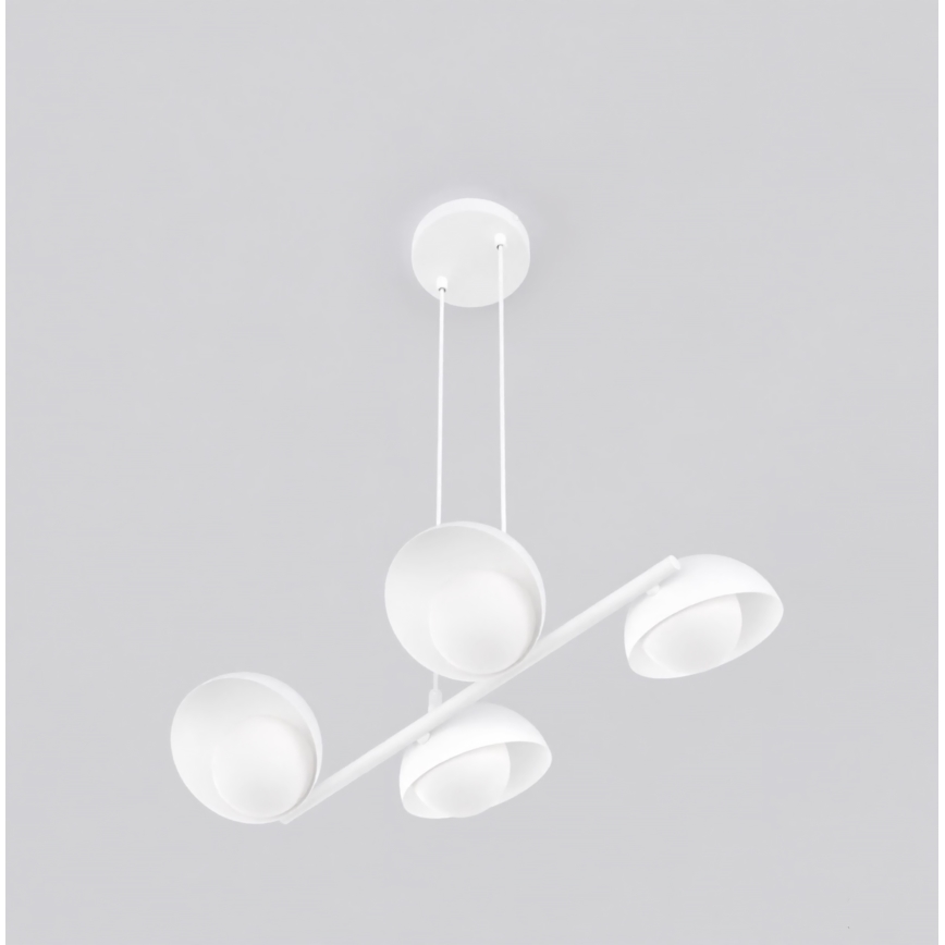 Pakaramā lustra uz troses BOOM 4xG9/8W/230V, balta