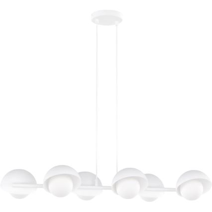 Pakaramā lustra uz troses BOOM 6xG9/8W/230V balta