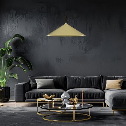 Pakaramā lustra uz troses CAPITAL 1xGX53/15W/230V Ø 60 cm, zelta krāsa