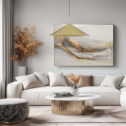 Pakaramā lustra uz troses CAPITAL 1xGX53/15W/230V Ø 60 cm, zelta krāsa