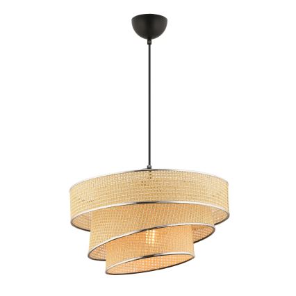 Pakaramā lustra uz troses COUPER 1xE27/60W/230V bēšs/spīdīgs hroms