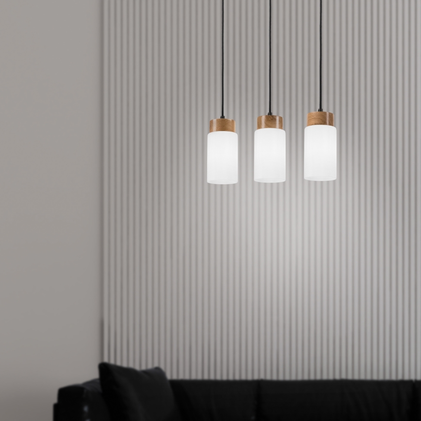 Pakaramā lustra uz troses MARKUS 3xE27/15W/230V melna