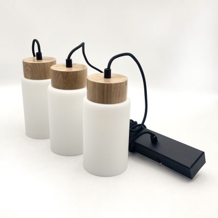 Pakaramā lustra uz troses MARKUS 3xE27/15W/230V melna