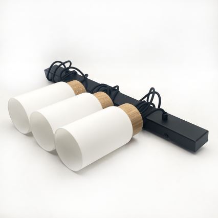 Pakaramā lustra uz troses MARKUS 3xE27/15W/230V melna