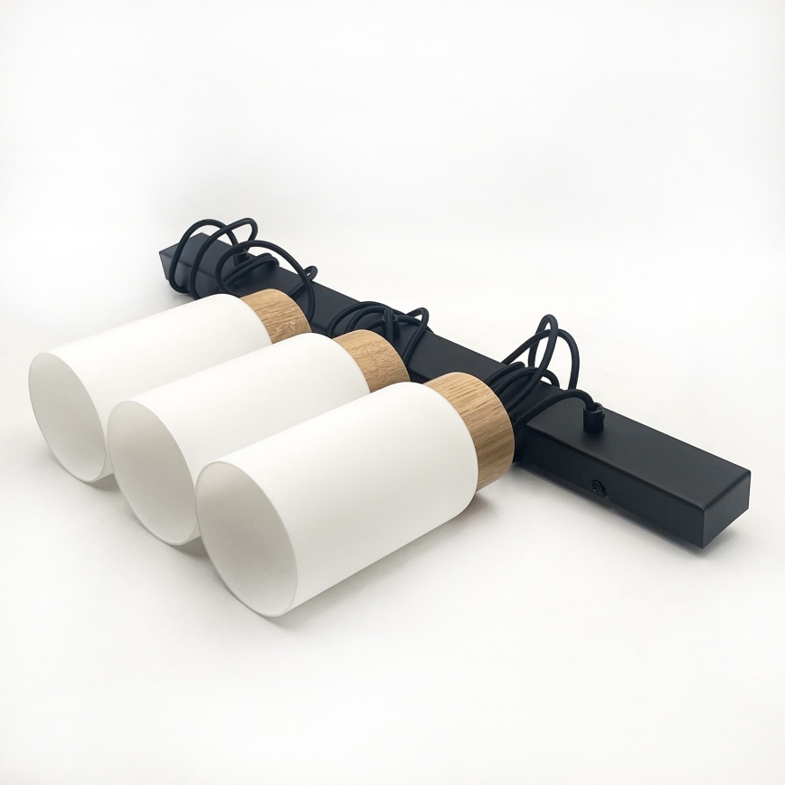 Pakaramā lustra uz troses MARKUS 3xE27/15W/230V melna