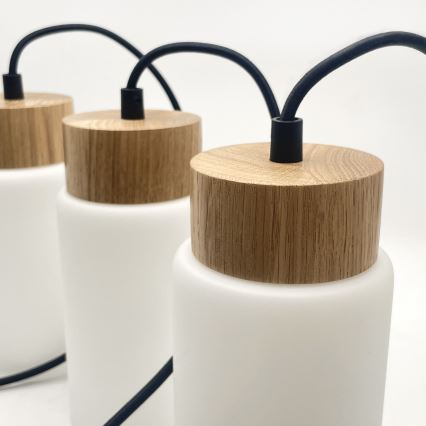 Pakaramā lustra uz troses MARKUS 3xE27/15W/230V melna