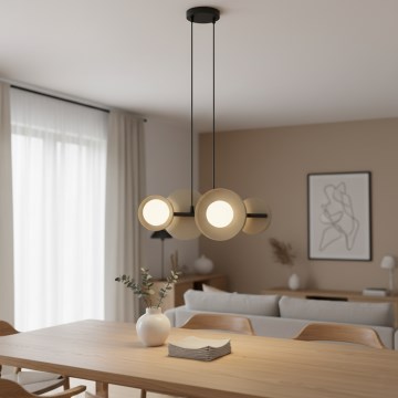 Pakaramā lustra uz troses MODEL 4xG9/8W/230V bēšā krāsā